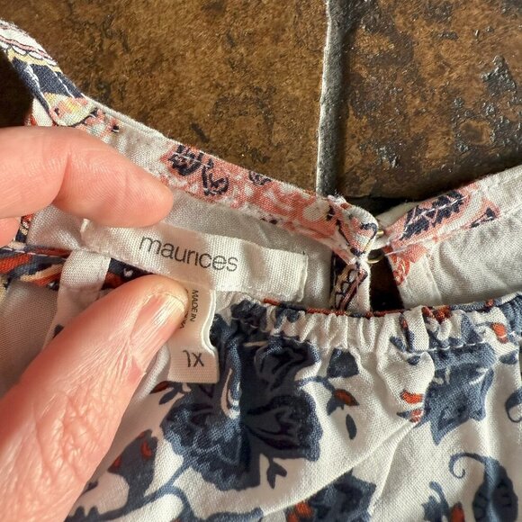 Maurices Paisley Patchwork Sleeveless Tunic – Size 1X - Picture 4 of 7